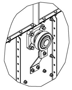 Return stop with cover bucket elevator Søby SK50 M&M